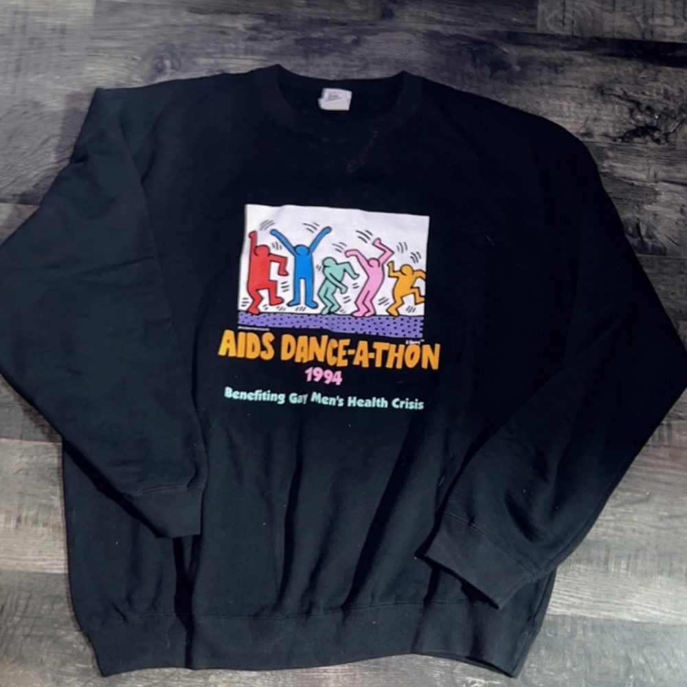 Vintage 90s Aids Dance-A-Thon Crewneck Sweatshirt
